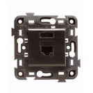 Priza telefon neagru  RJ11 Gewiss